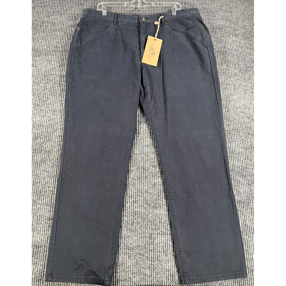 Johnston & Murphy Pants Mens 38x30 Navy Blue Chino Slim Fit Casual New‎